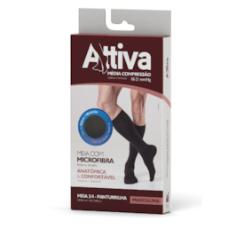 Meia 3/4 Attiva - Panturrilha Ponteira Fechada Masculina Marrom Meia 3/4 Attiva - Panturrilha Ponteira Fechada Masculina Marrom