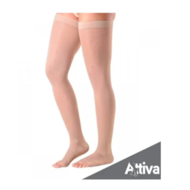 Meia 7/8 Attiva - Média Compressão Feminina - Aberta - Natural - Tamanho G Meia 7/8 Attiva - Média Compressão Feminina - Aberta - Natural - Tamanho G