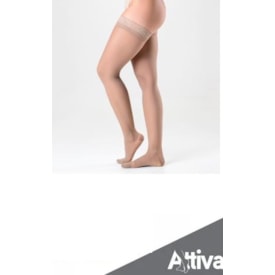 Meia 7/8 Attiva - Meia Coxa Ponteira Fechada Feminina Natural- Média Compressão Meia 7/8 Attiva - Meia Coxa Ponteira Fechada Feminina Natural- Média Compressão