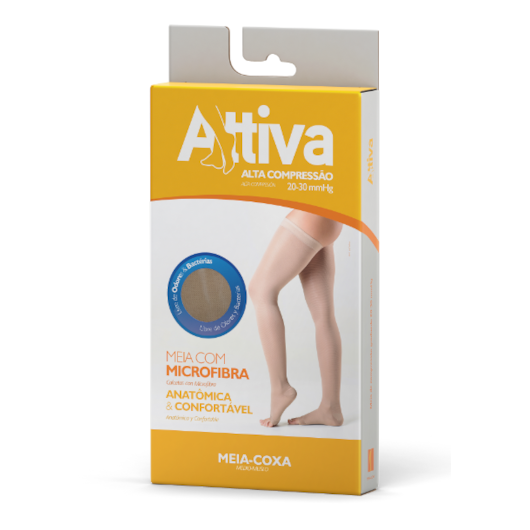 Meia 7/8 Attiva - Ponteira Aberta Feminina Natural