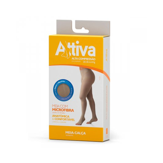Meia Calça Attiva - Ponteira Fechada Feminina Natural