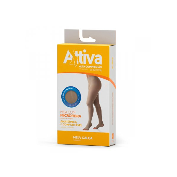 Meia Calça Attiva - Ponteira Fechada Feminina Natural