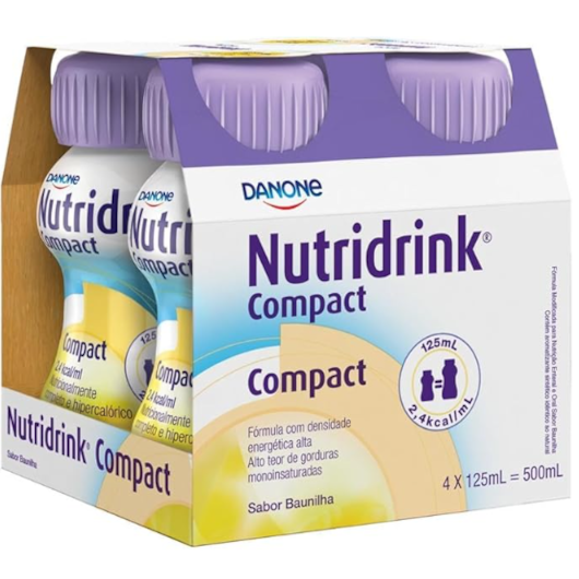 Nutridrink Compact Baunilha - Kit 4 unidades de 125mL - Danone Nutridrink Compact Baunilha - Kit 4 unidades de 125mL - Danone