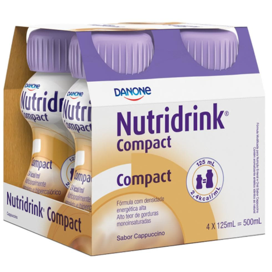 Nutridrink Compact Capuccino - Kit 4 unidades de 125mL - Danone Nutridrink Compact Capuccino - Kit 4 unidades de 125mL - Danone