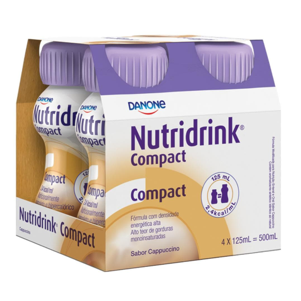 Nutridrink Compact Capuccino - Kit 4 unidades de 125mL - Danone Nutridrink Compact Capuccino - Kit 4 unidades de 125mL - Danone