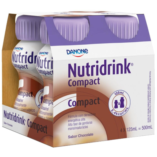 Nutridrink Compact Chocolate - Kit 4 unidades de 125mL - Danone Nutridrink Compact Chocolate - Kit 4 unidades de 125mL - Danone