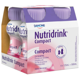 Nutridrink Compact Morango - Kit 4 unidades de 125mL - Danone Nutridrink Compact Morango - Kit 4 unidades de 125mL - Danone