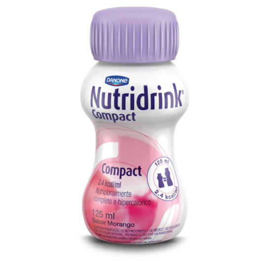 Nutridrink Compact Morango - Kit 4 unidades de 125mL - Danone Nutridrink Compact Morango - Kit 4 unidades de 125mL - Danone
