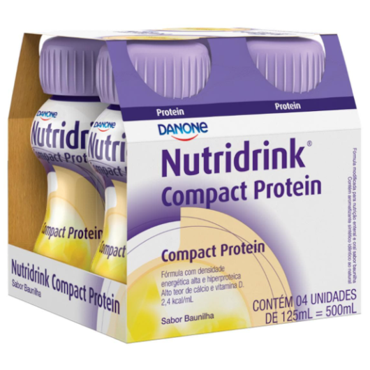 Nutridrink Compact Protein Baunilha Danone - Kit 4 un de 125 mL