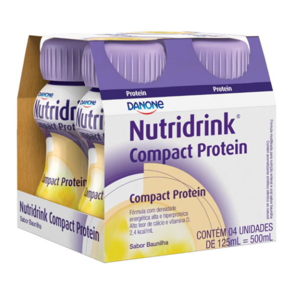 Nutridrink Compact Protein Baunilha Danone - Kit 4 un de 125 mL Nutridrink Compact Protein Baunilha Danone - Kit 4 un de 125 mL
