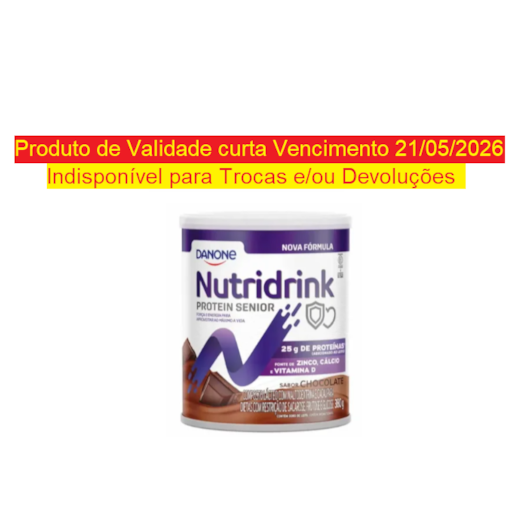 Nutridrink Protein Senior Danone Sabor Chocolate - 380g