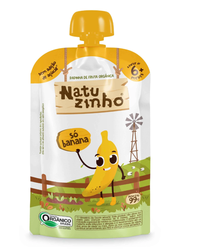 Papinha de Fruta Orgânica Natuzinho +6 meses - Sabor Banana