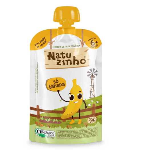 Papinha de Fruta Orgânica Natuzinho +6 meses - Sabor Banana