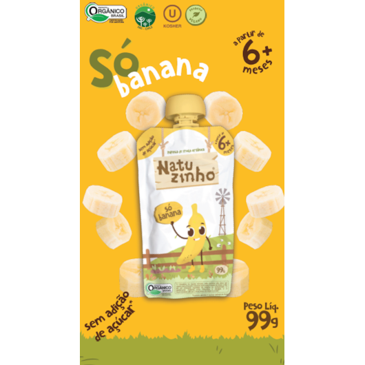 Papinha de Fruta Orgânica Natuzinho +6 meses - Sabor Banana