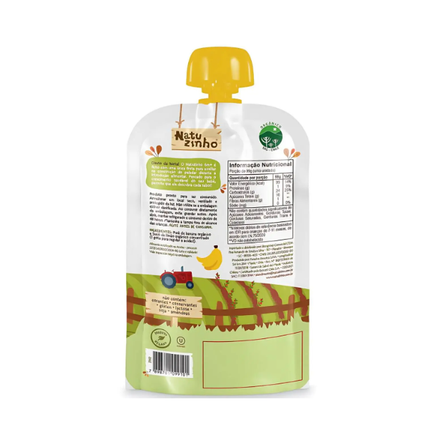 Papinha de Fruta Orgânica Natuzinho +6 meses - Sabor Banana Papinha de Fruta Orgânica Natuzinho +6 meses - Sabor Banana