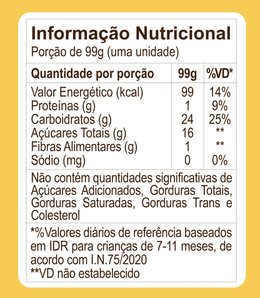 Papinha de Fruta Orgânica Natuzinho +6 meses - Sabor Banana