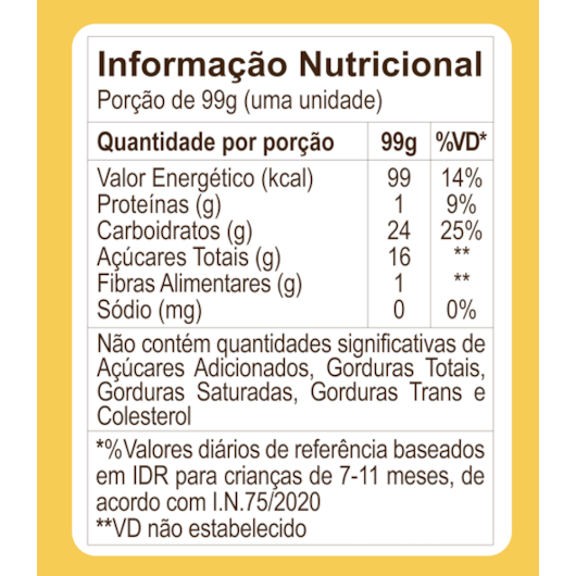 Papinha de Fruta Orgânica Natuzinho +6 meses - Sabor Banana