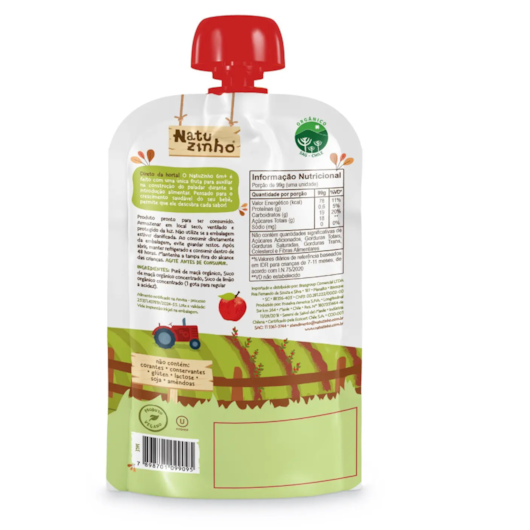 Papinha de Fruta Orgânica Natuzinho +6 meses - Sabor Maçã