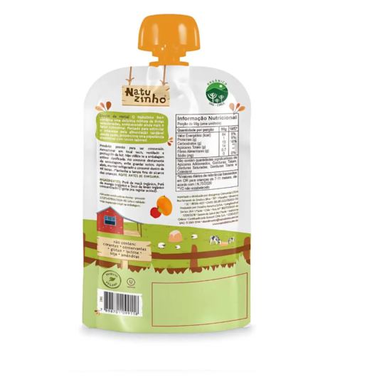 Papinha de Fruta Orgânica Natuzinho +9 meses - Sabor Manga e Maçã