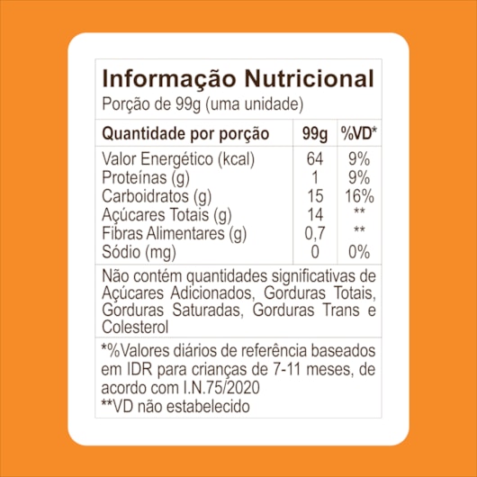 Papinha de Fruta Orgânica Natuzinho +9 meses - Sabor Manga e Maçã