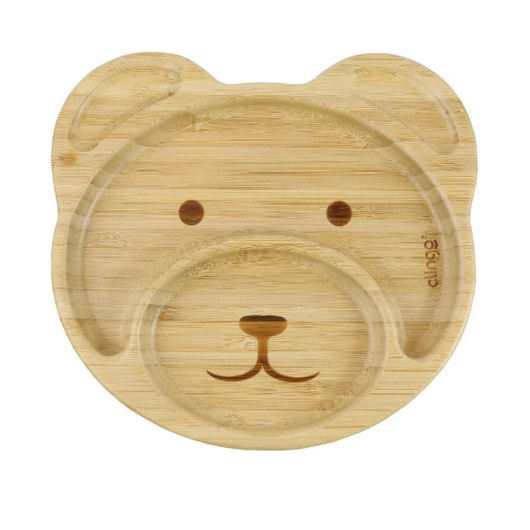 Prato De Bambu Urso Com Ventosa - Clingo