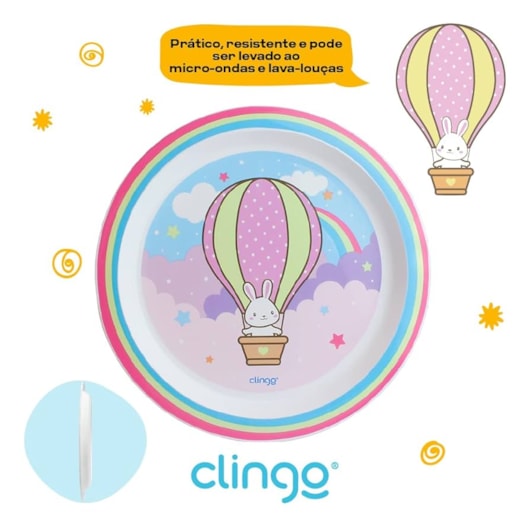 Prato Infantil Clingo Balão
