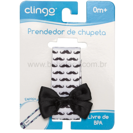 Prendedor de Chupeta Mustaches Clingo