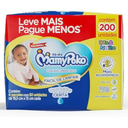 Toalhas Umedecidas MamyPoko Dia & Noite - 200 unidades