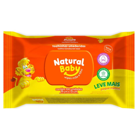 Toalhas Umedecidas Natural Mãe & Filho 100 unidades Toalhas Umedecidas Natural Mãe & Filho 100 unidades