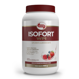 Whey Protein Isolado Isofort Vitafor 900g - Sabor Frutas Vermelhas Whey Protein Isolado Isofort Vitafor 900g - Sabor Frutas Vermelhas
