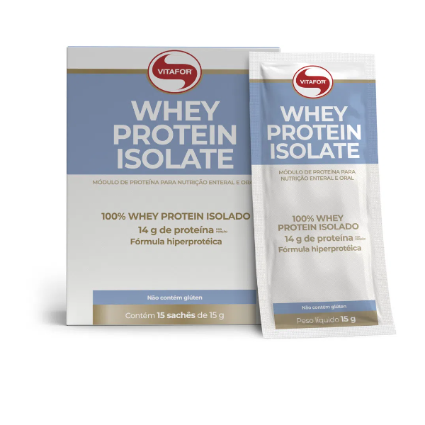 Whey protein isolate Vitafor 15 sachês -15g Whey protein isolate Vitafor 15 sachês -15g